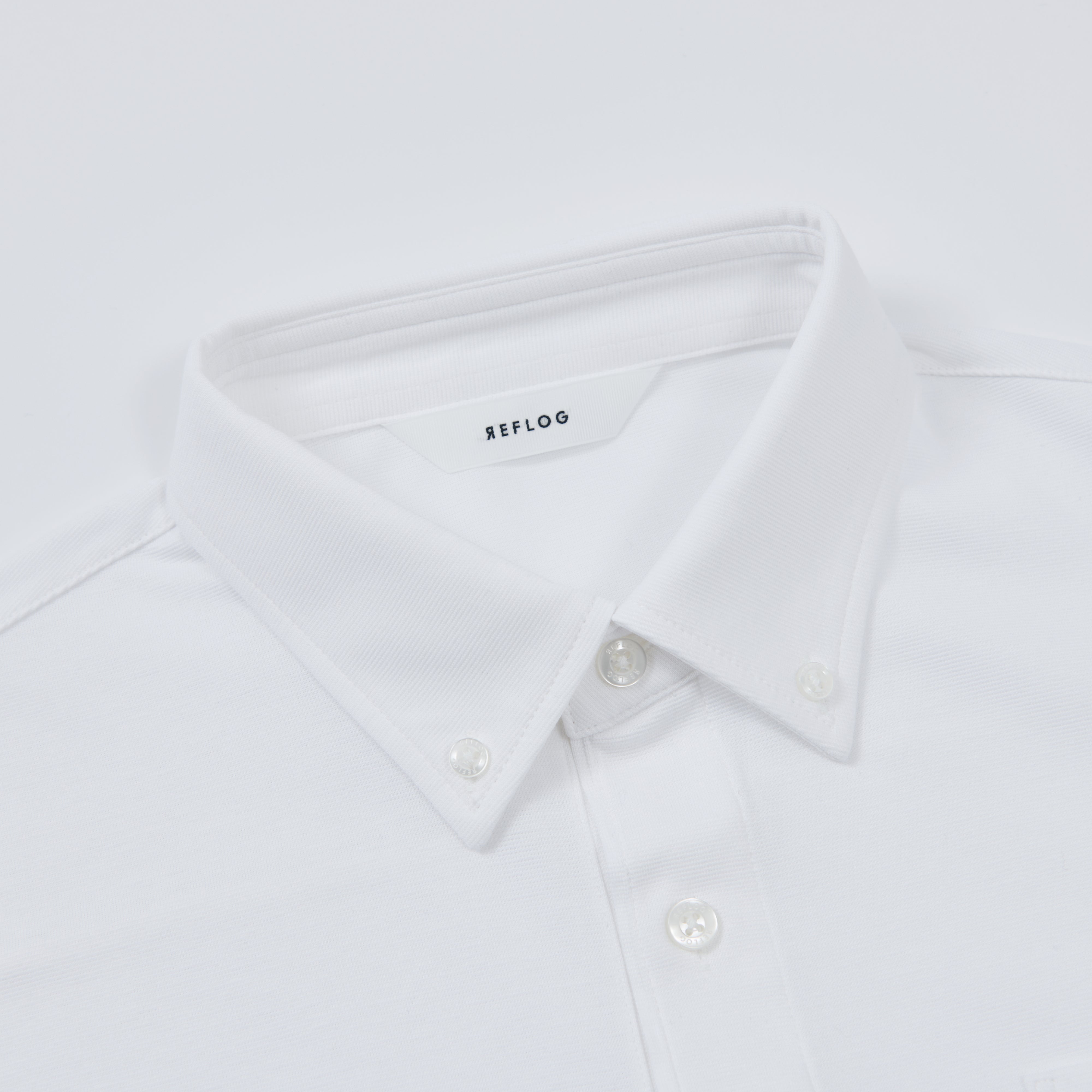 BUTTON-DOWN 軽くてさらさら素材_WHITE