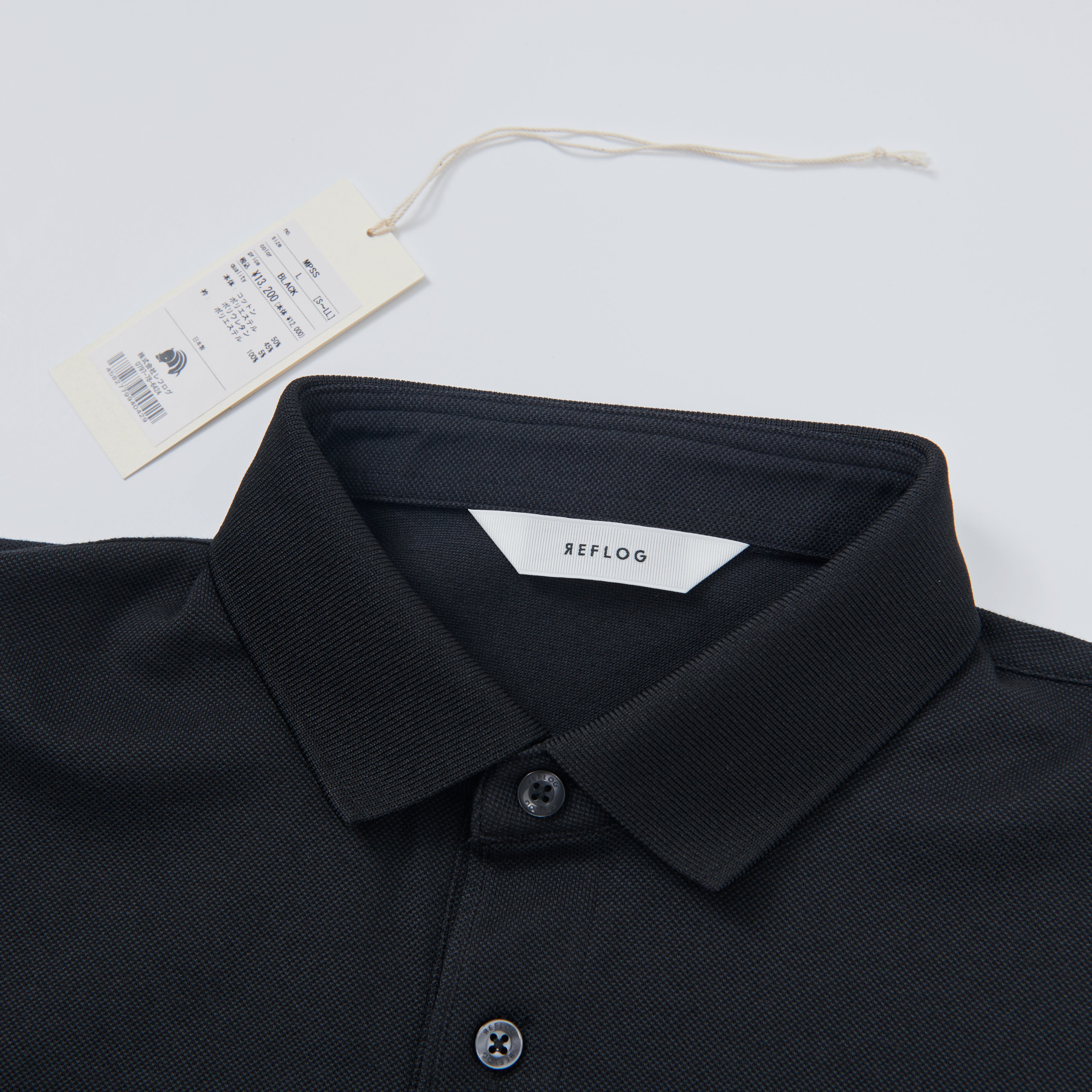 THE-POLO 柔らかストレッチ素材_BLACK