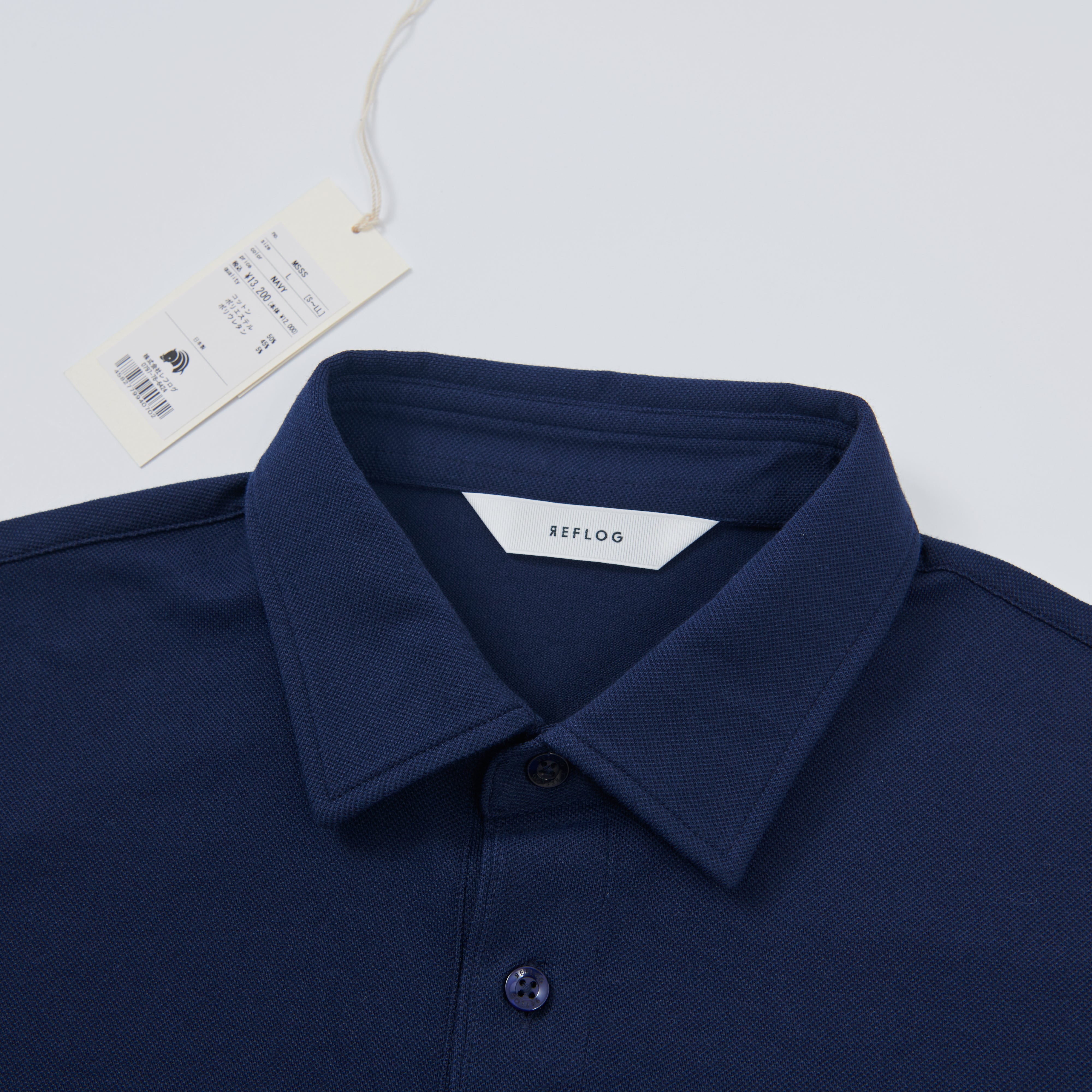 DRESS-POLO 柔らかストレッチ素材_NAVY