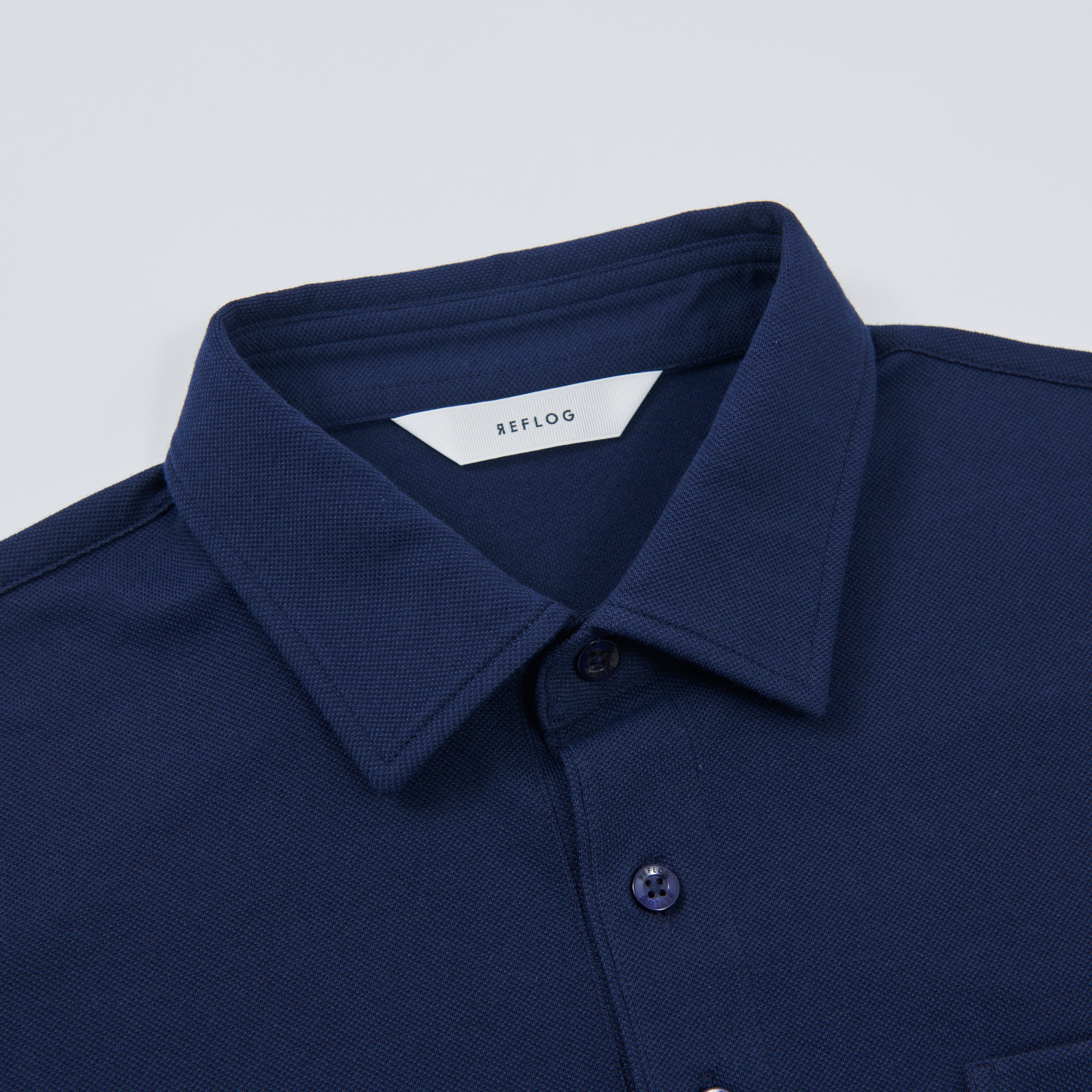 DRESS-POLO 柔らかストレッチ素材_NAVY