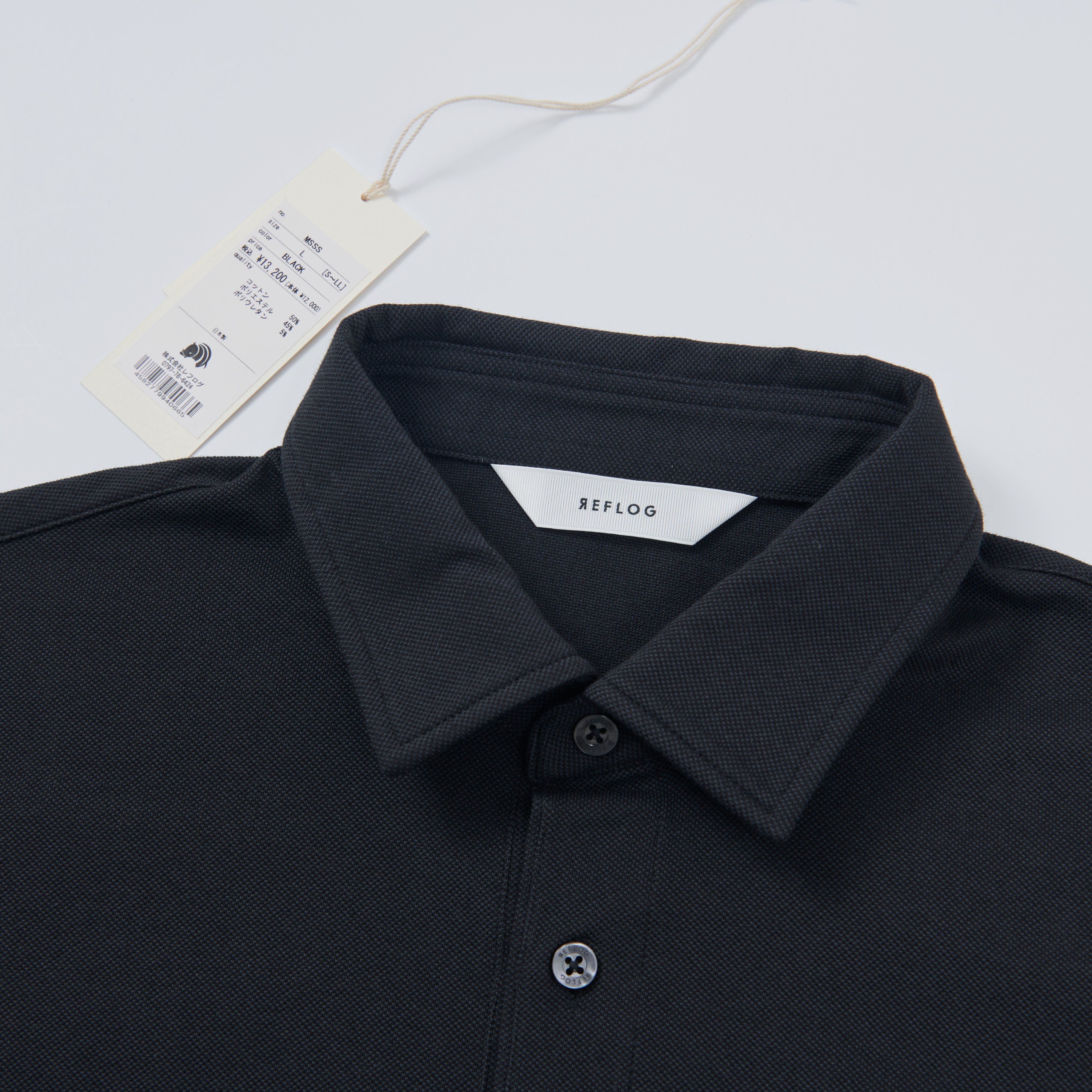 DRESS-POLO 柔らかストレッチ素材_BLACK