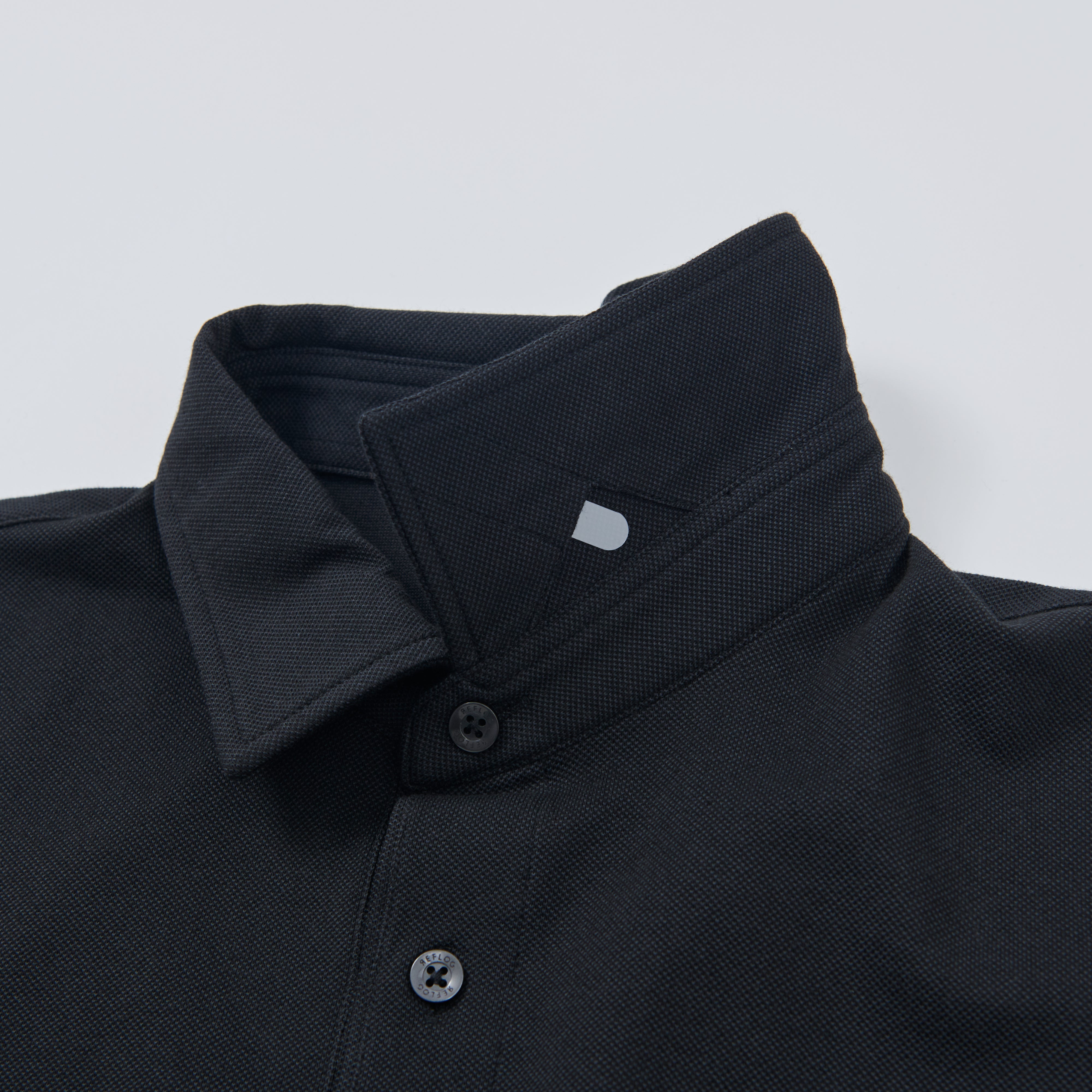 DRESS-POLO 柔らかストレッチ素材_BLACK