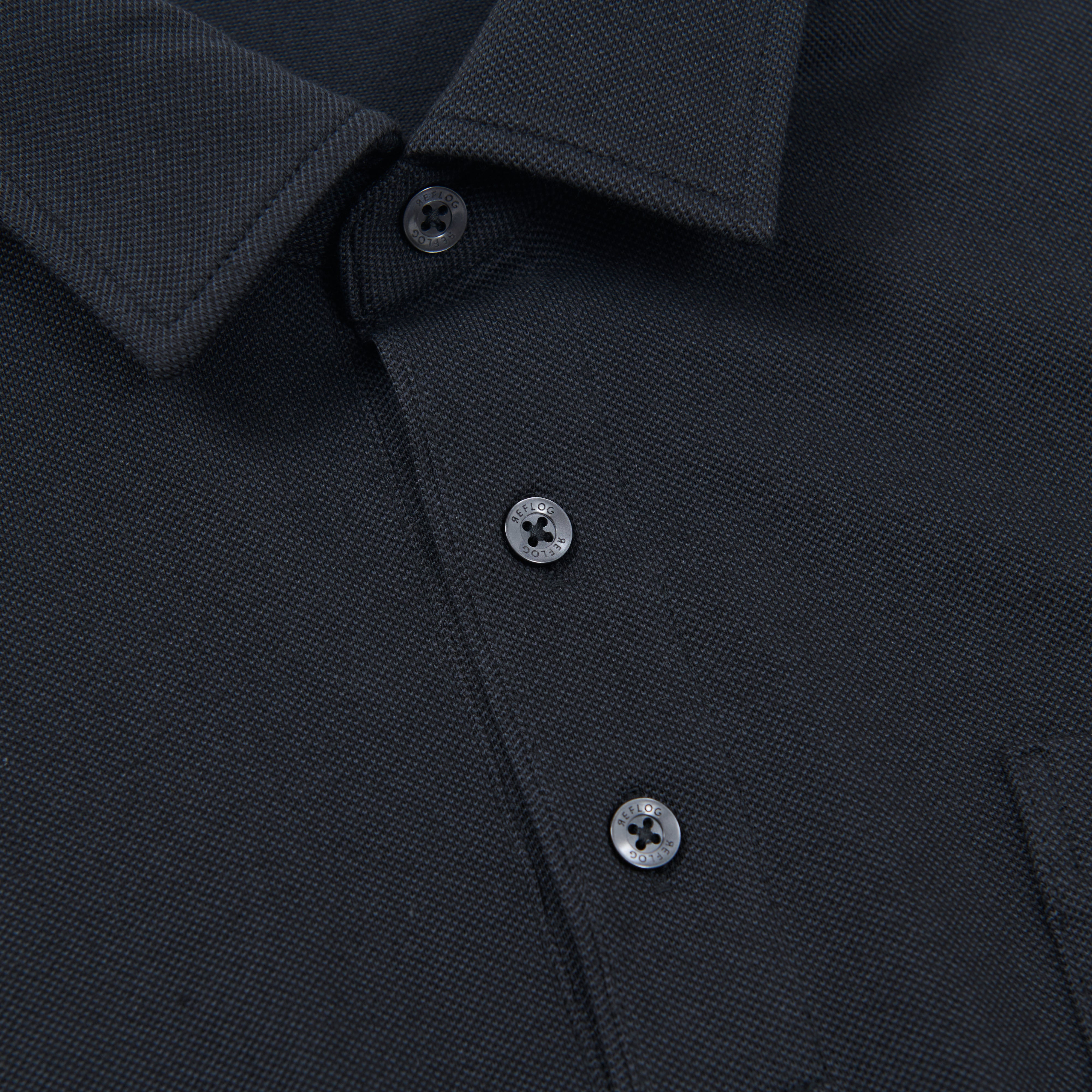 DRESS-POLO 柔らかストレッチ素材_BLACK