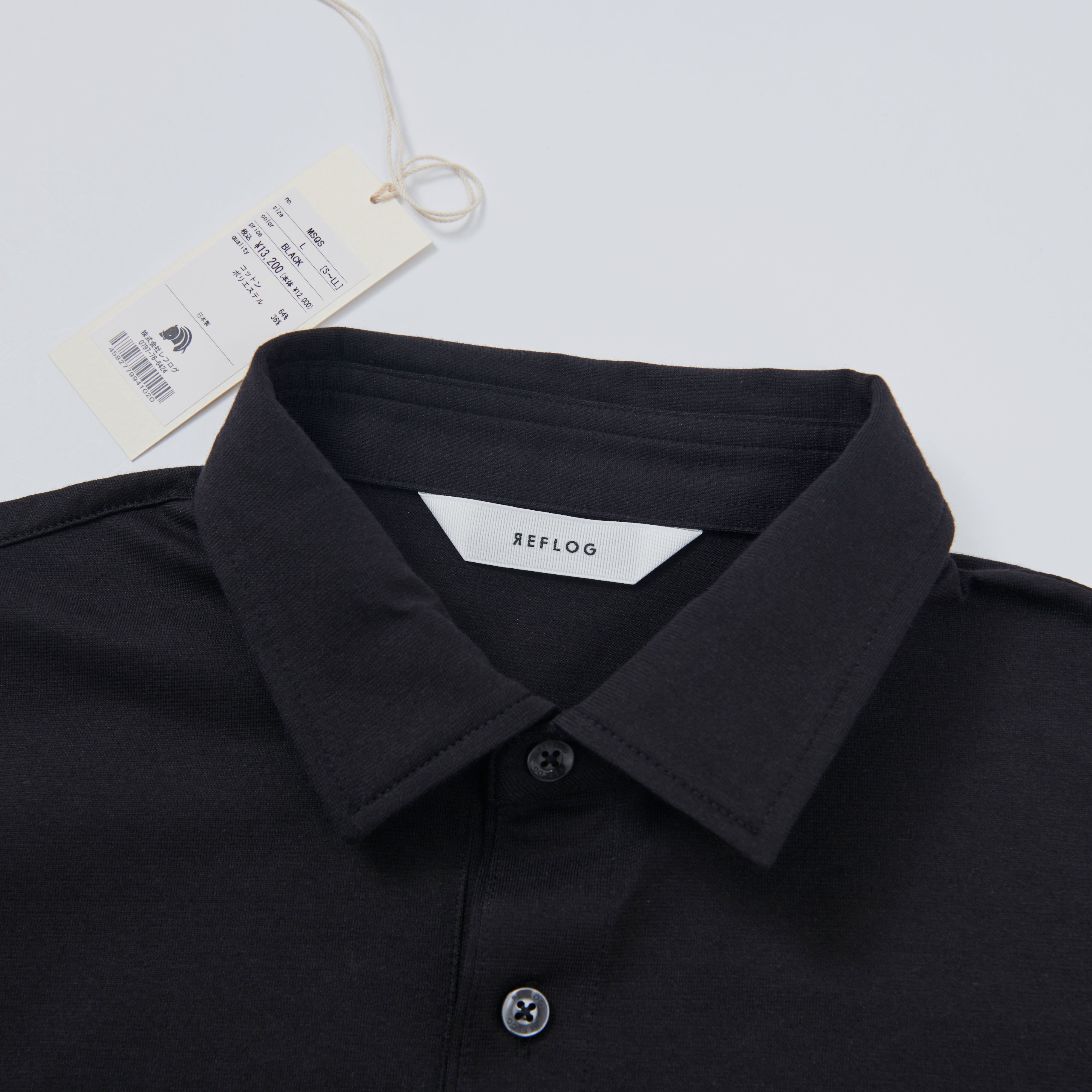 DRESS-POLO 透けずにしっかり素材_BLACK