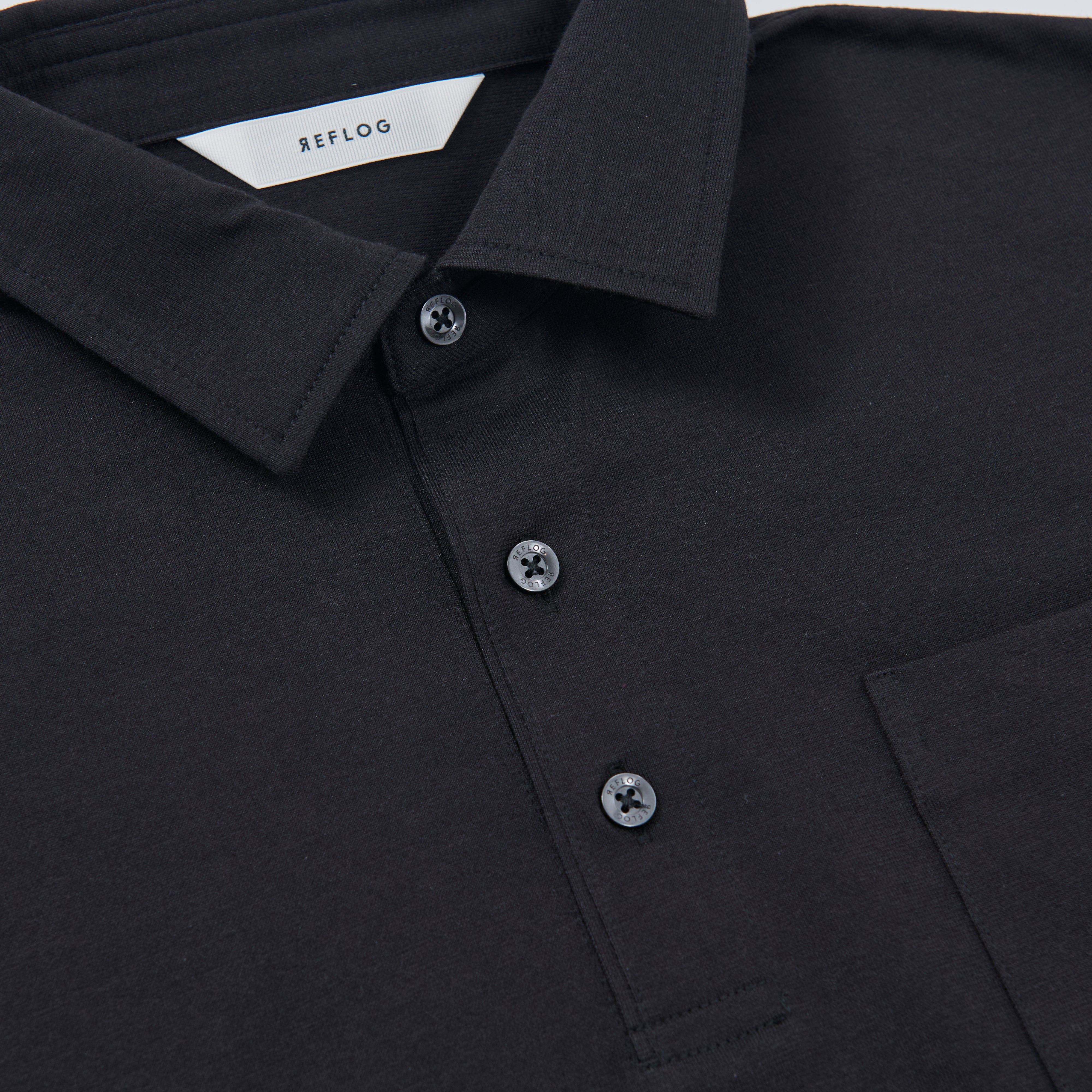 DRESS-POLO 透けずにしっかり素材_BLACK