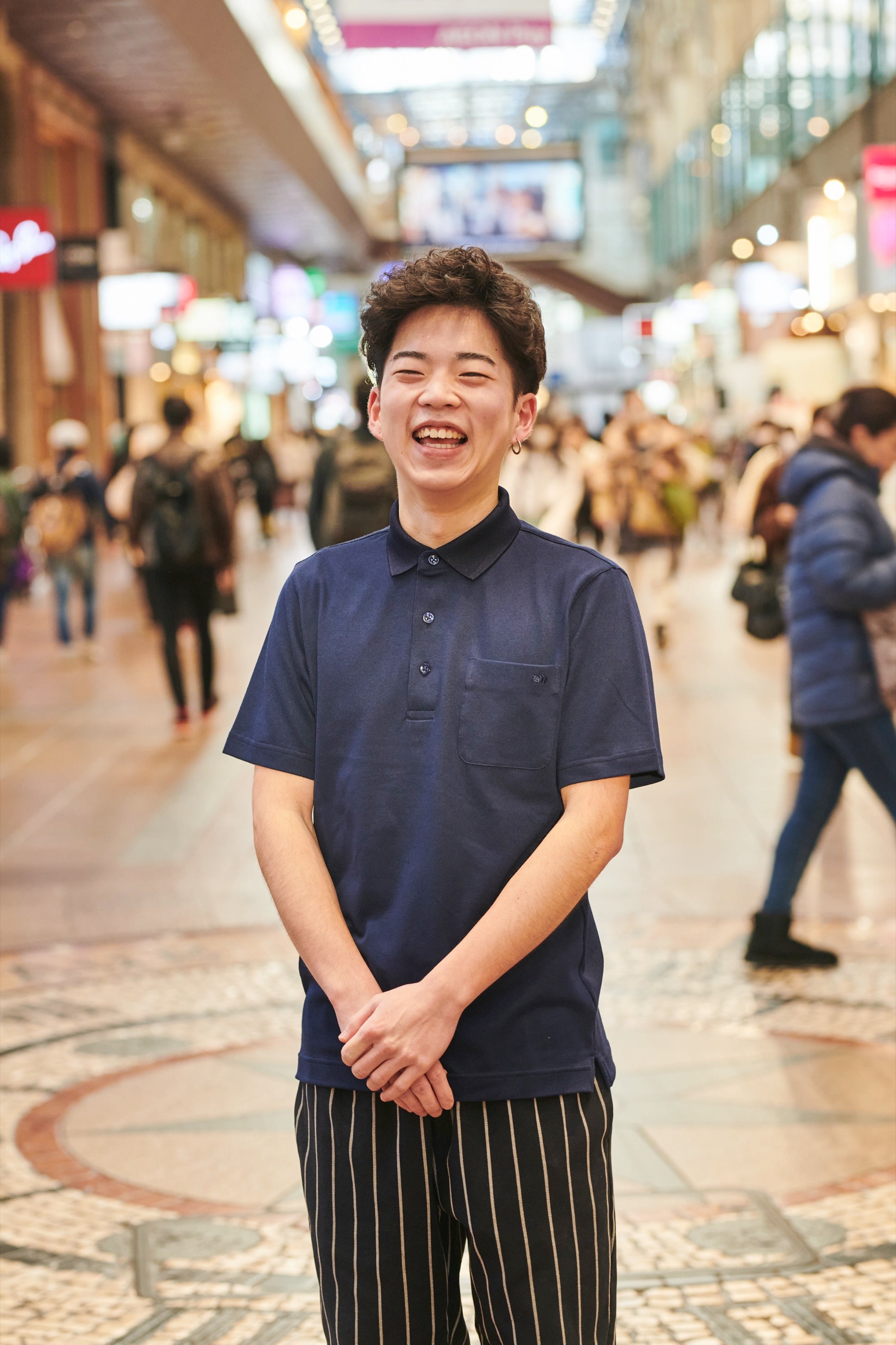 THE-POLO 柔らかストレッチ素材_NAVY