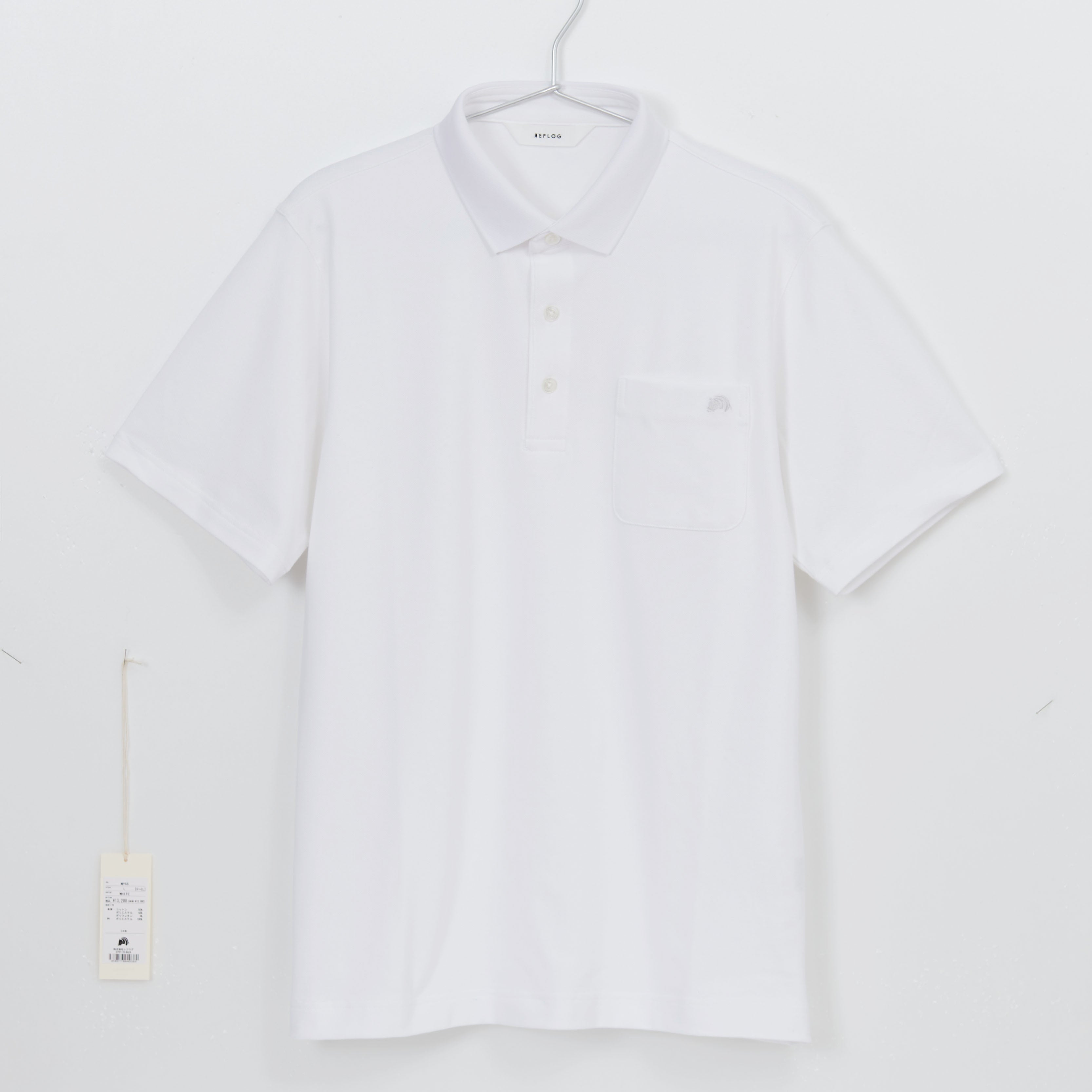 THE-POLO 柔らかストレッチ素材_WHITE