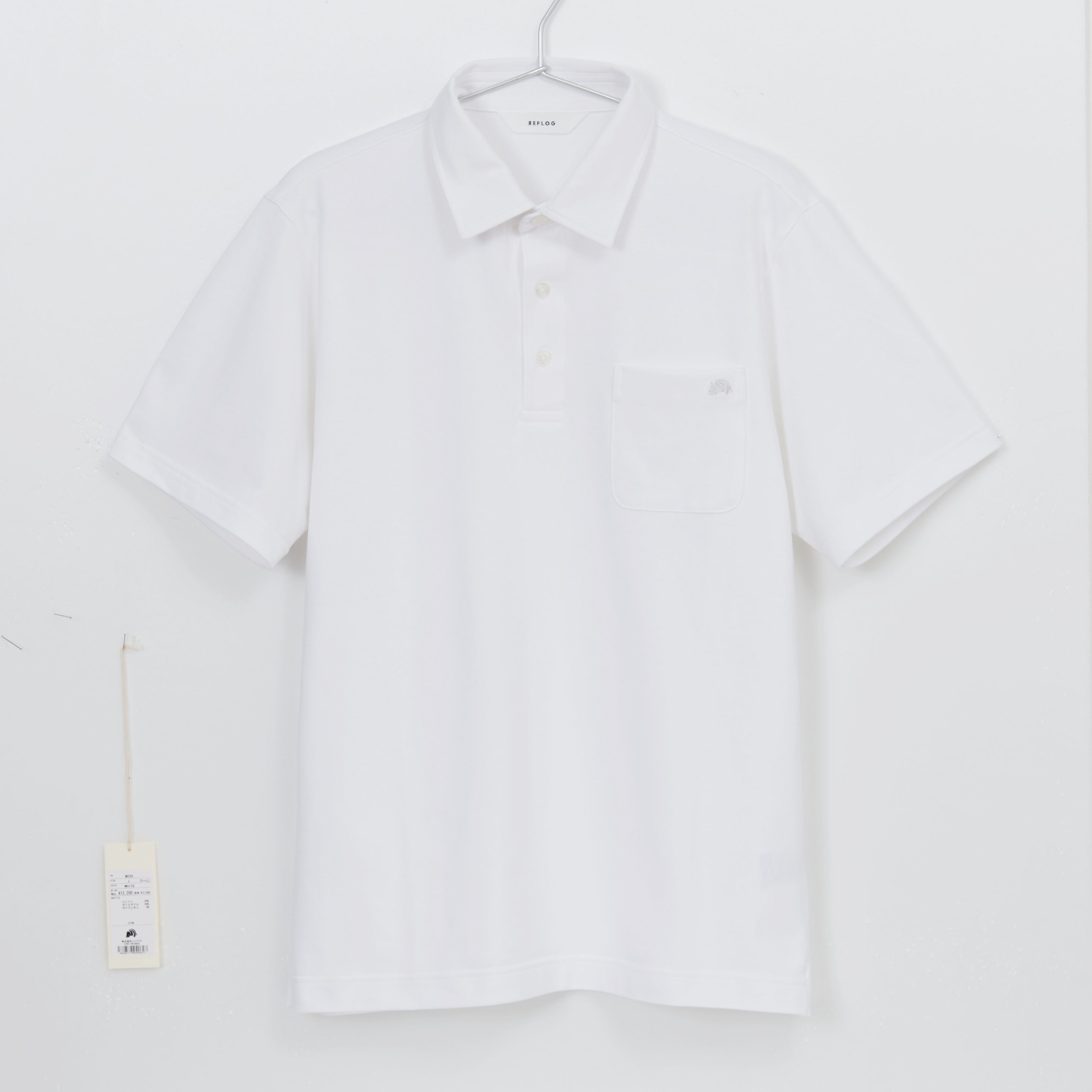 DRESS-POLO 柔らかストレッチ素材_WHITE