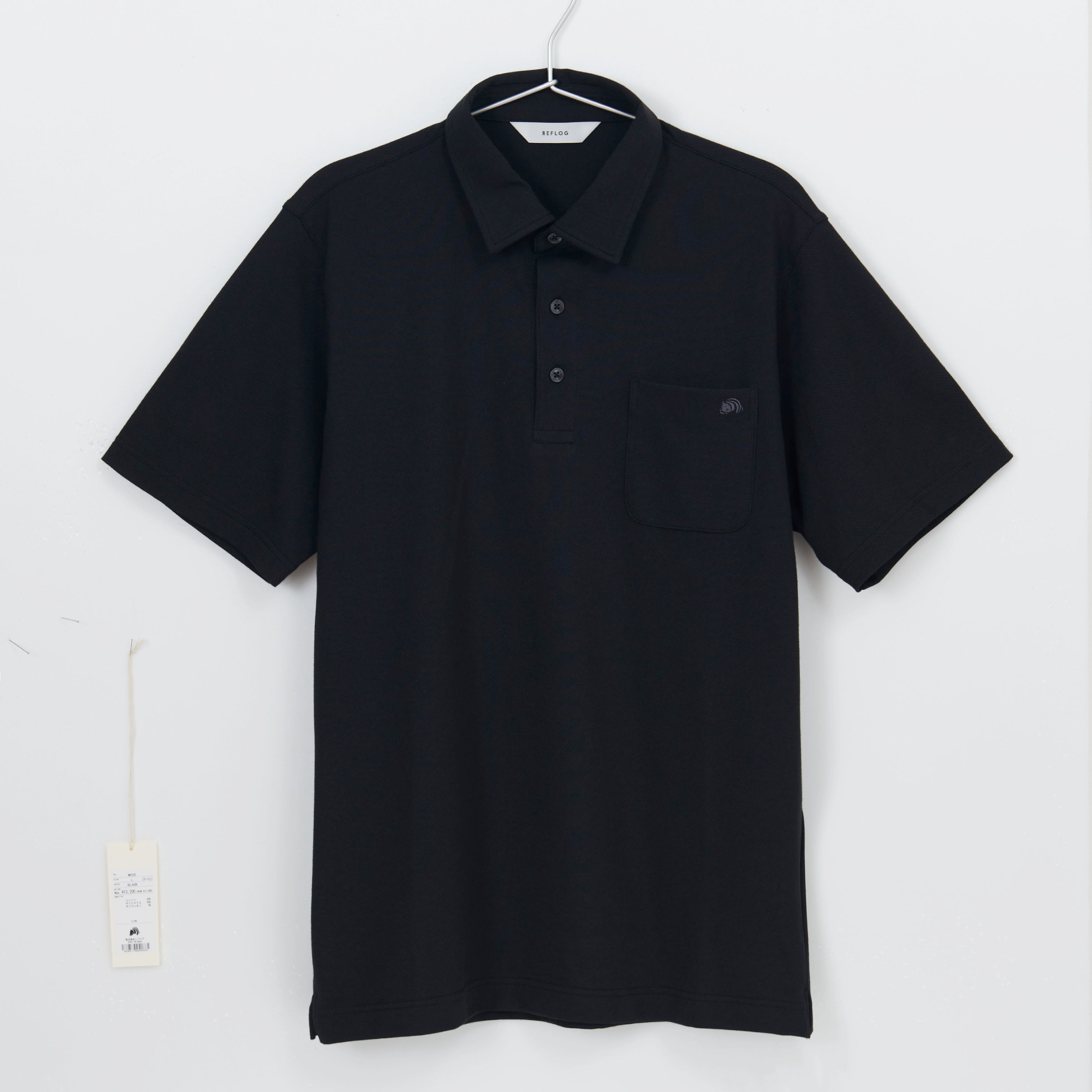 DRESS-POLO 柔らかストレッチ素材_BLACK