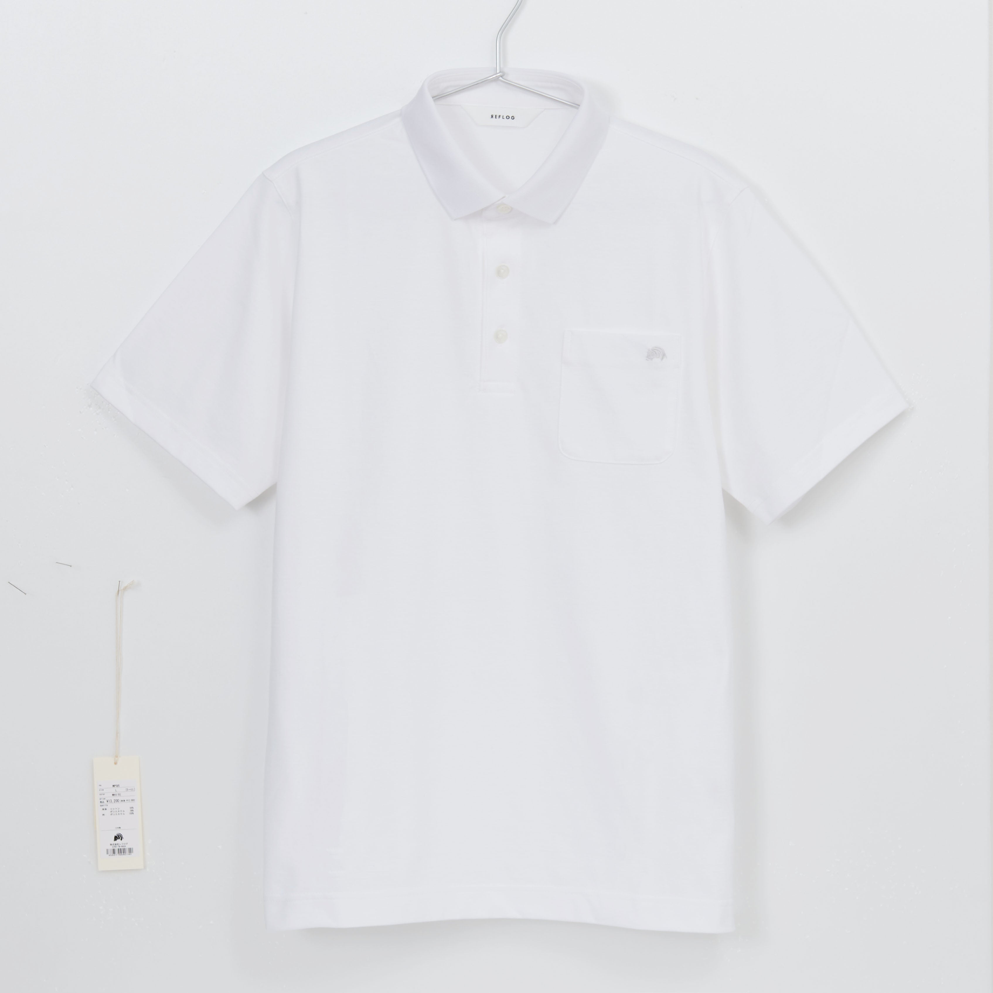 THE-POLO 透けずにしっかり素材_WHITE