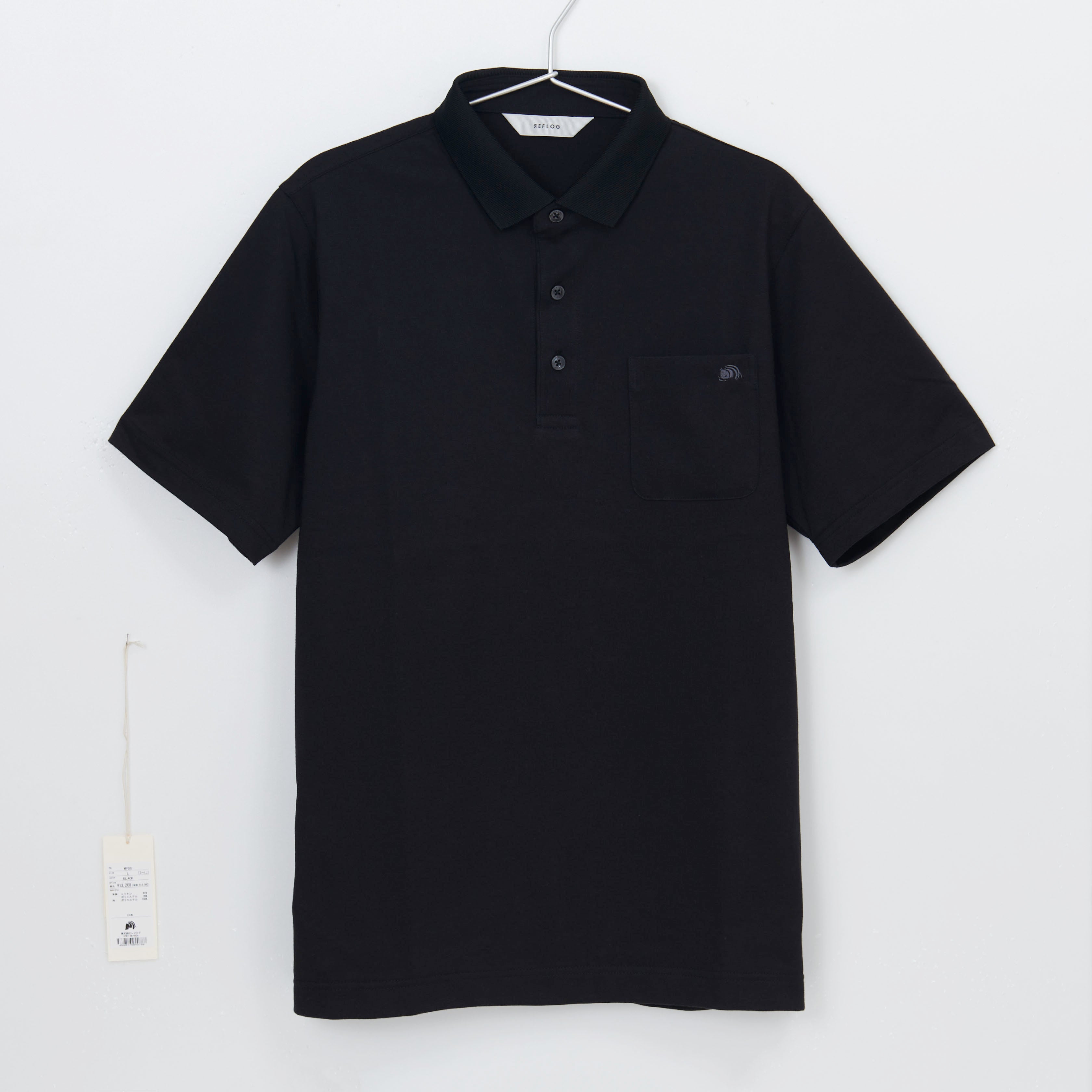 THE-POLO 透けずにしっかり素材_BLACK