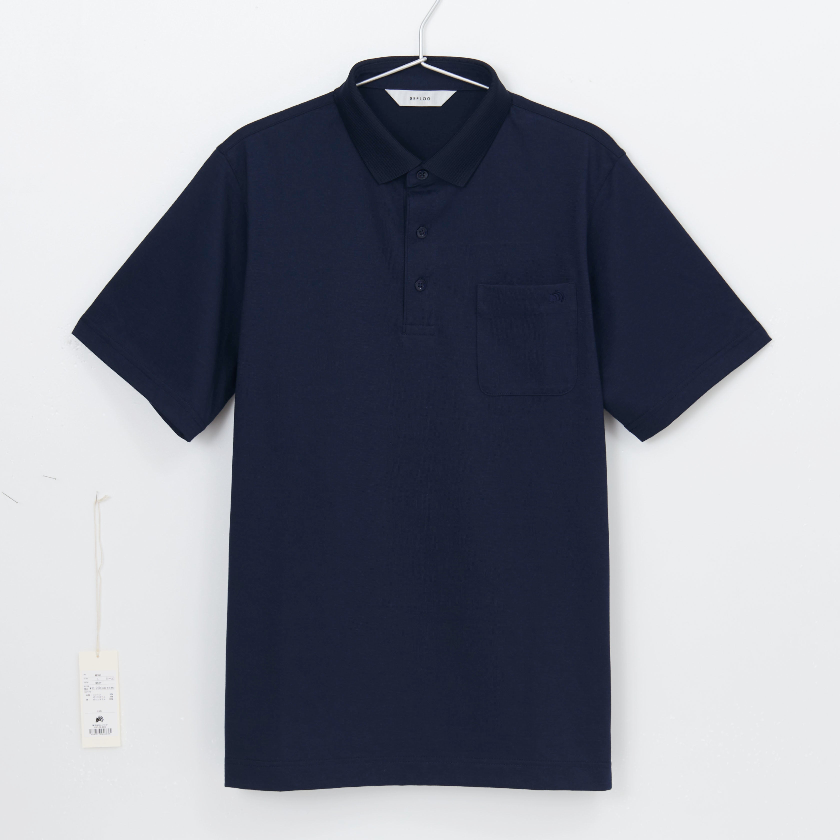 THE-POLO 透けずにしっかり素材_NAVY