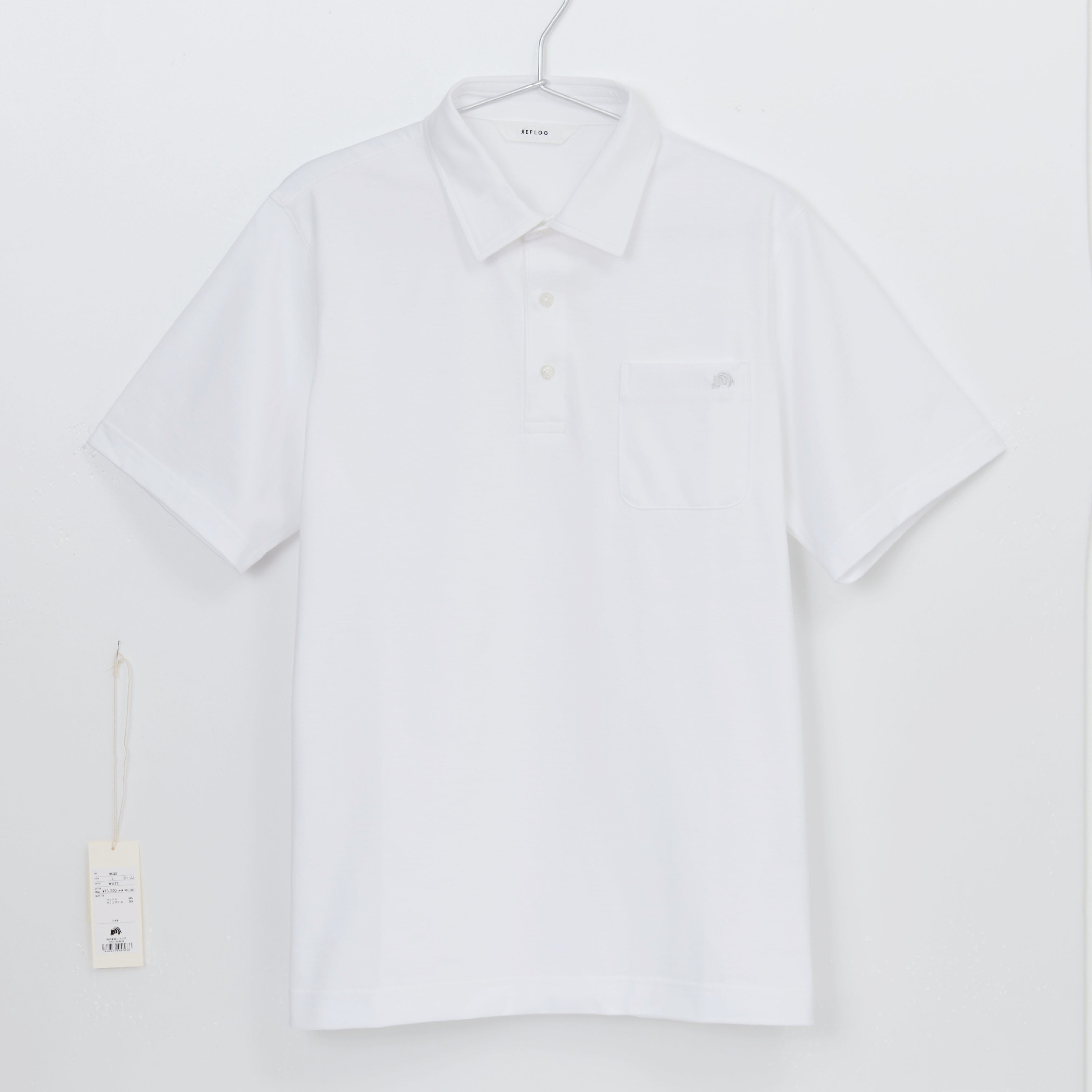 DRESS-POLO 透けずにしっかり素材_WHITE