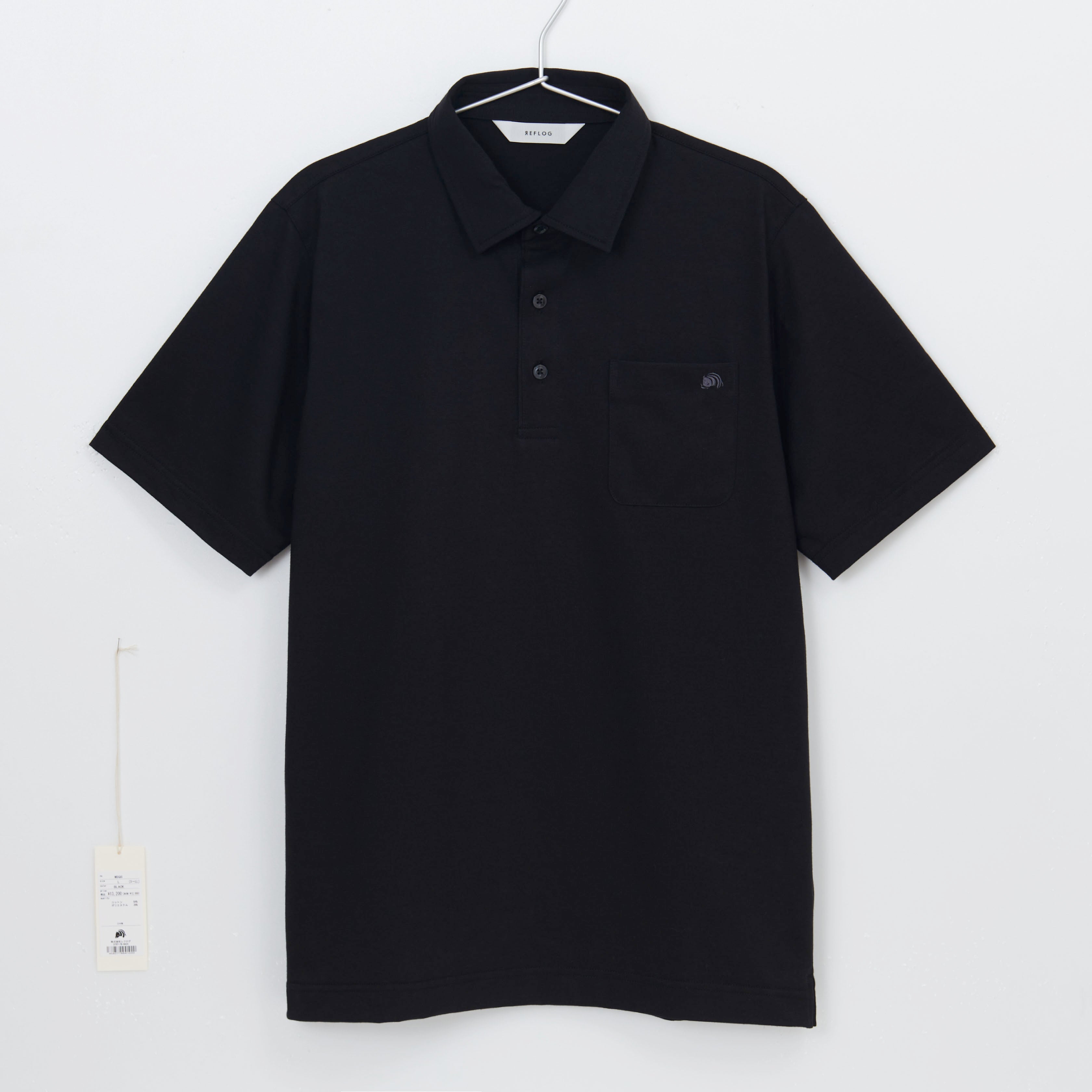 DRESS-POLO 透けずにしっかり素材_BLACK