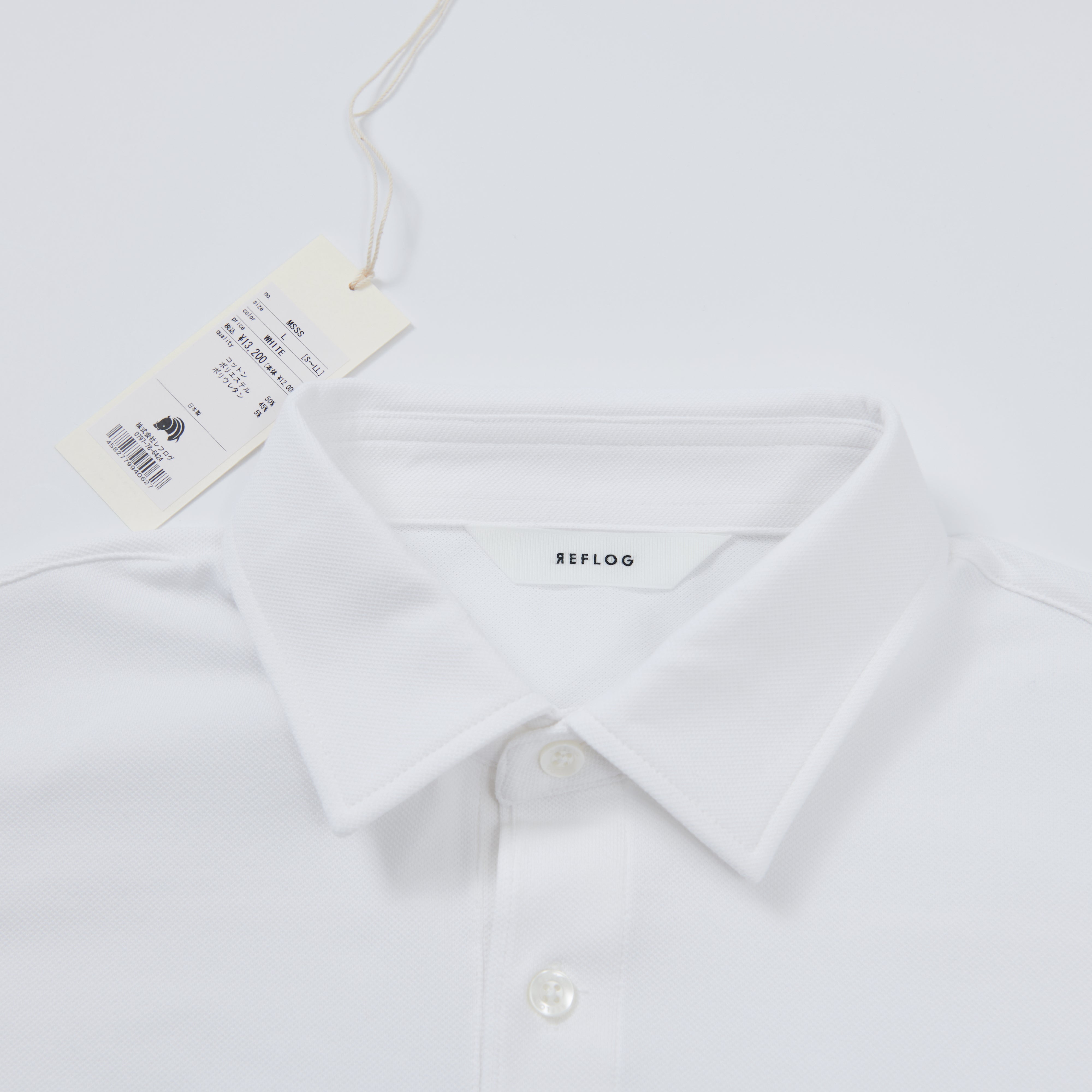 DRESS-POLO 柔らかストレッチ素材_WHITE