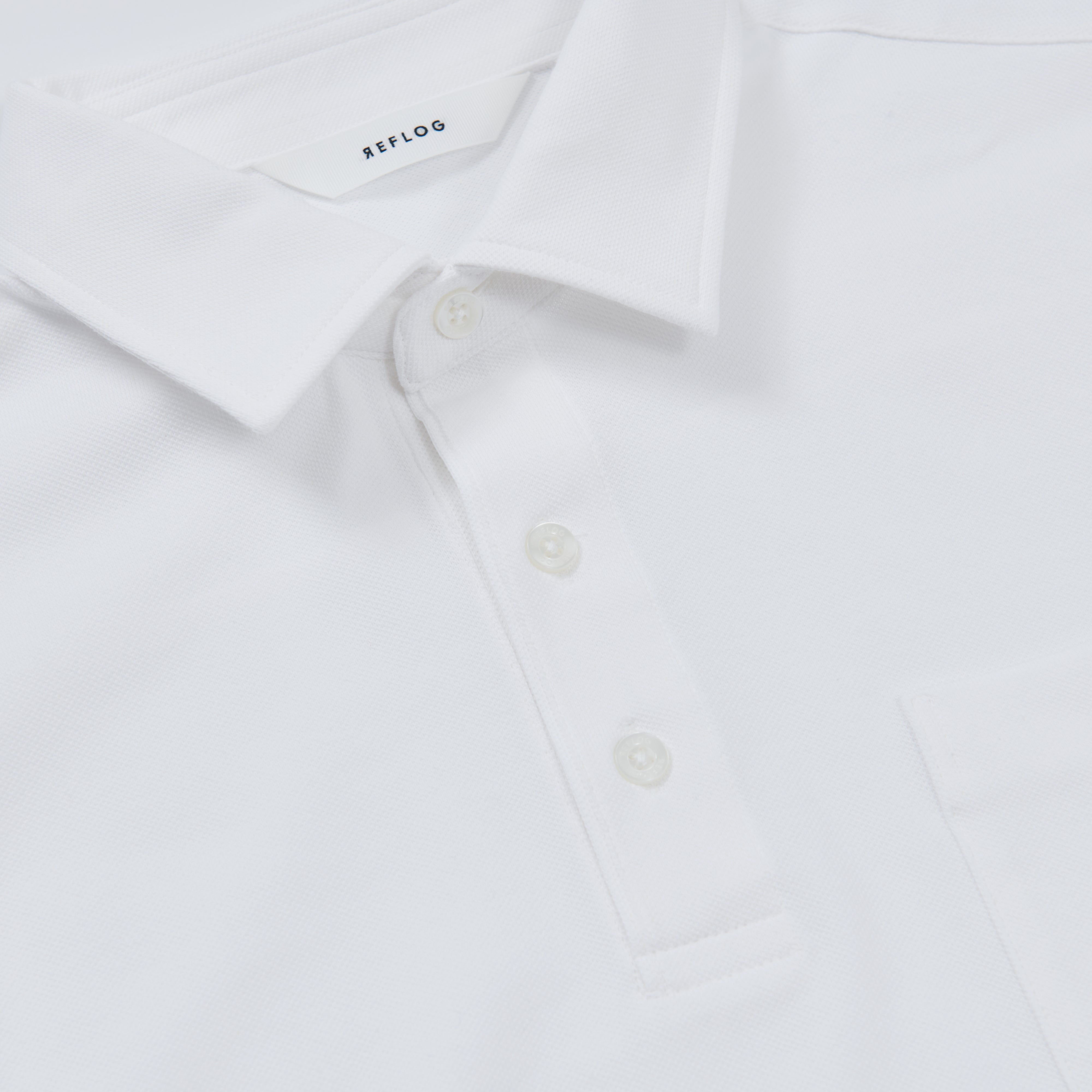 DRESS-POLO 柔らかストレッチ素材_WHITE