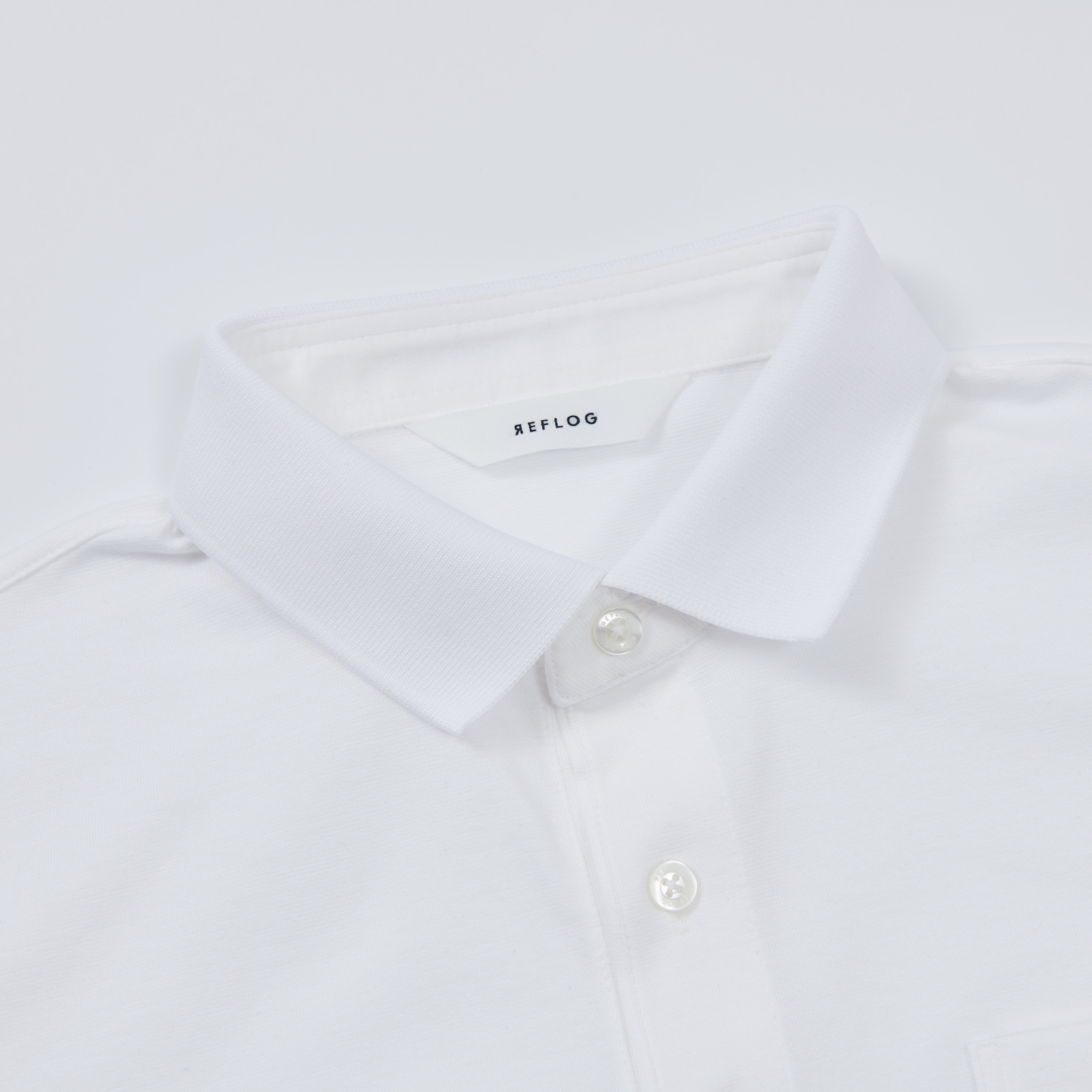 THE-POLO 透けずにしっかり素材_WHITE