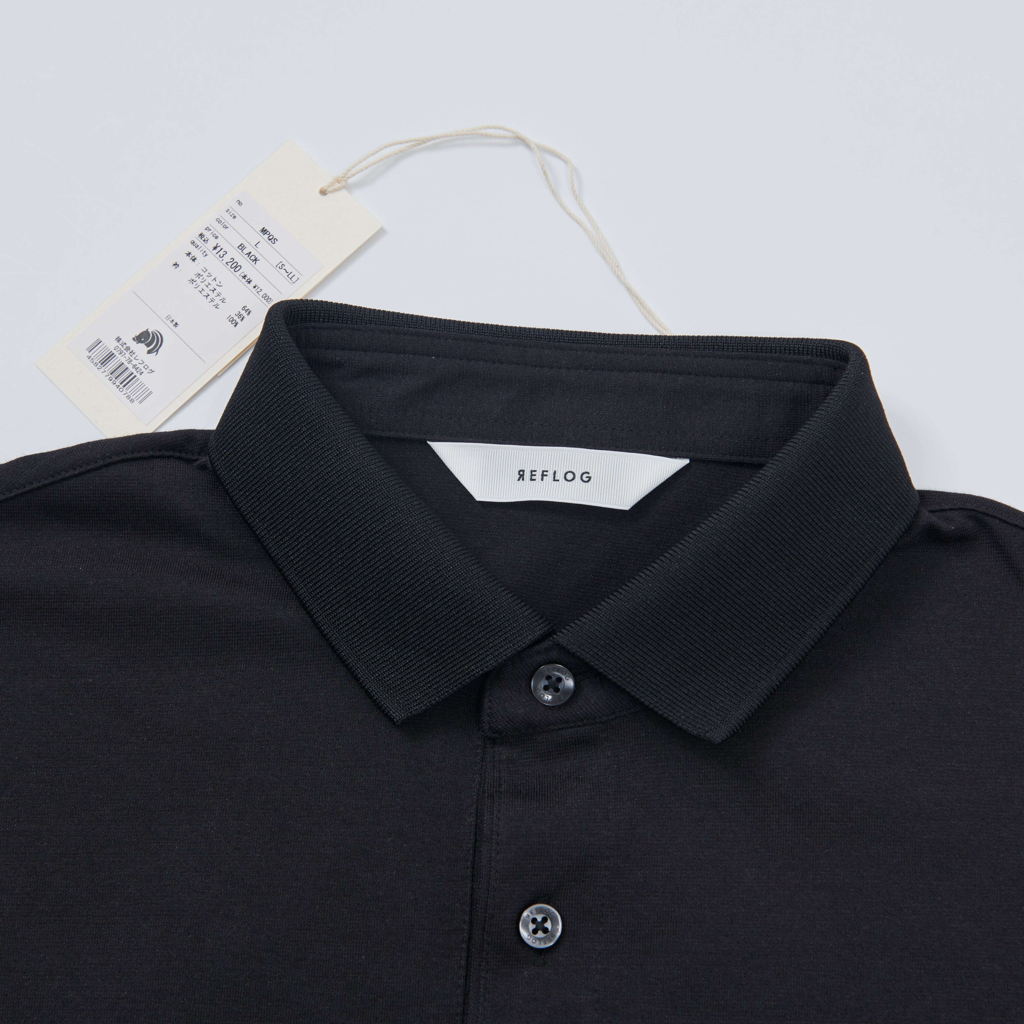 THE-POLO 透けずにしっかり素材_BLACK