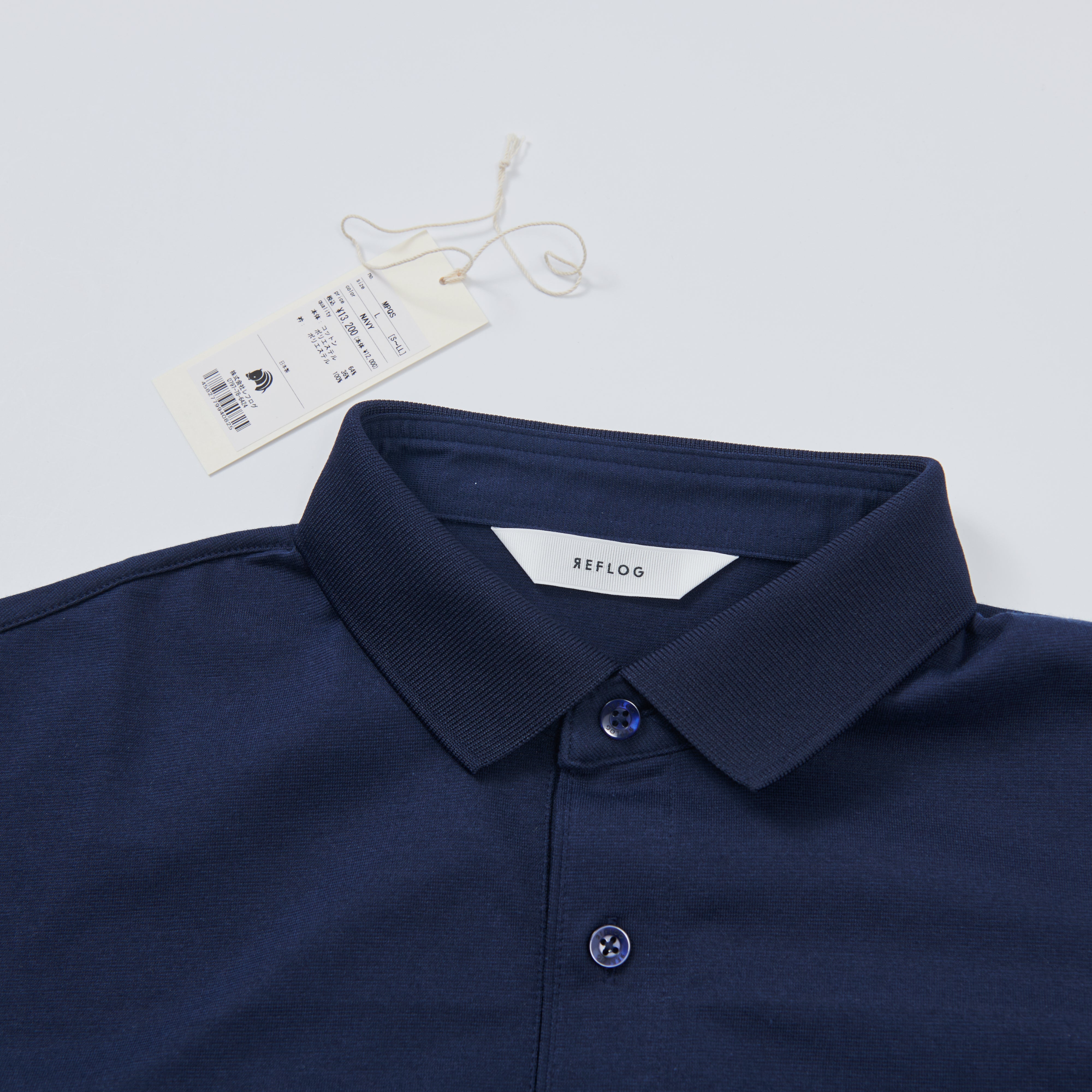 THE-POLO 透けずにしっかり素材_NAVY