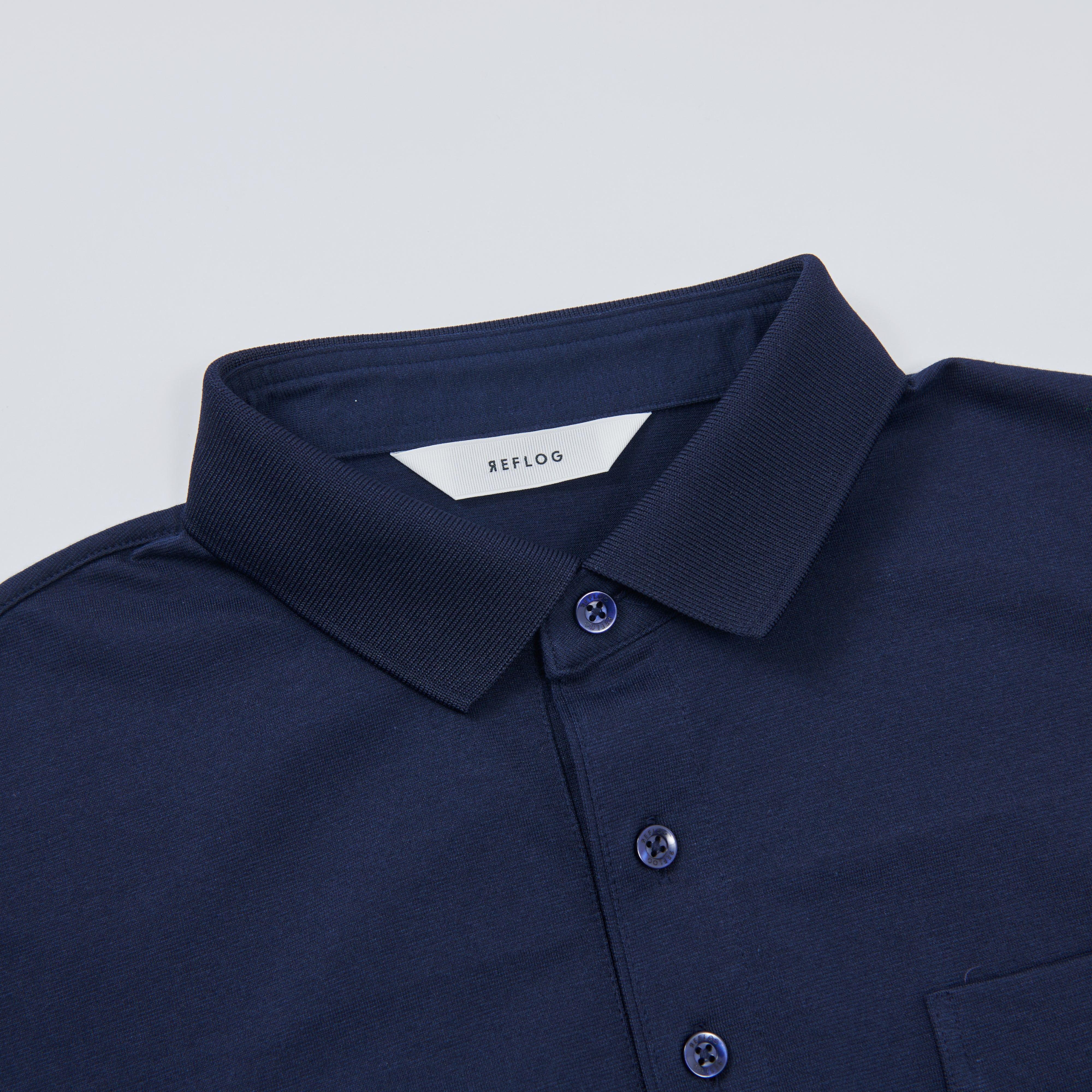 THE-POLO 透けずにしっかり素材_NAVY